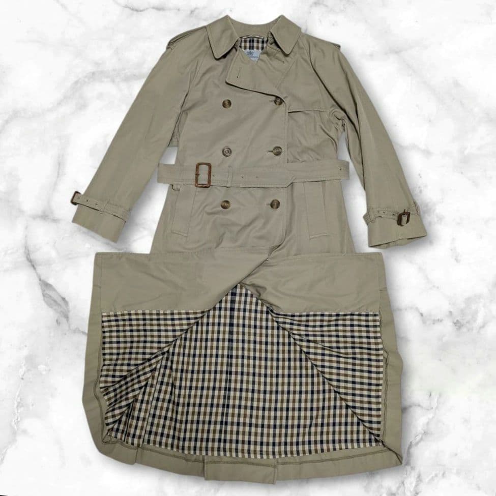 英国王室御用達　英国製　Aquascutum　トレンチコート ロング丈