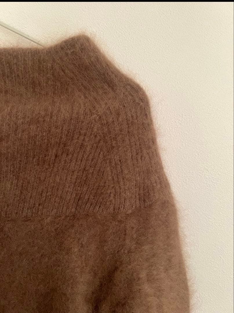 【BABYLONE】ラクーン オフショルダー ニット　ブラウン