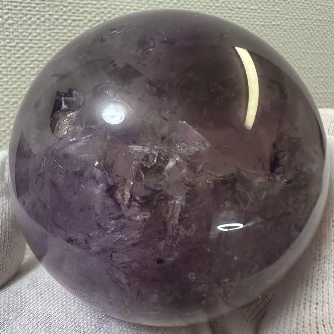 高品質❗️レインボー☆アメジスト丸玉スフィアパワーストーン☆天然石 原石A1036