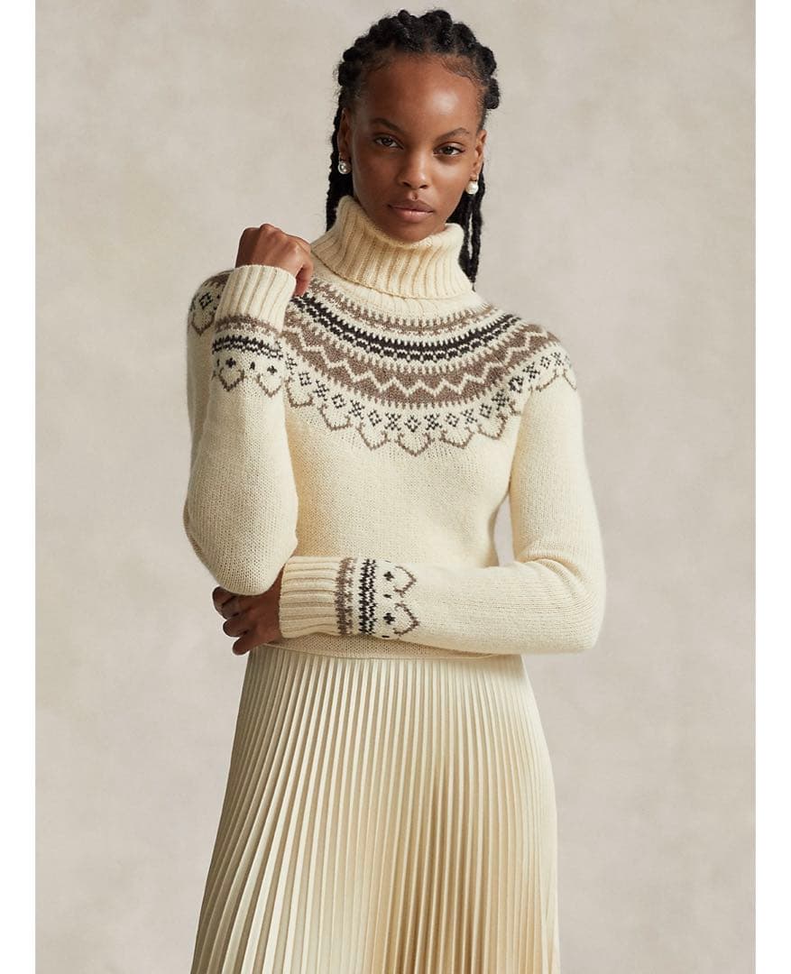 タグ付き新品未使用　ポロラルフローレン　セータープリーツタートルネックワンピース