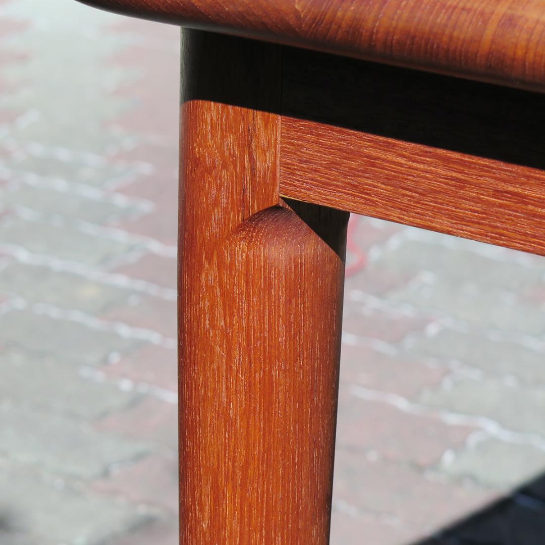 y*1様 北欧 ヴィンテージ チーク無垢天板 エクステンション拡張 ダイニングテ