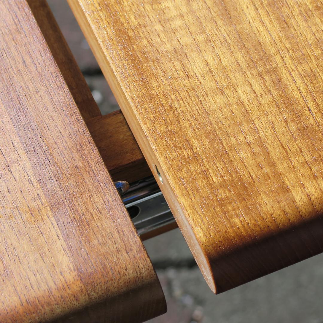 y*1様 北欧 ヴィンテージ チーク無垢天板 エクステンション拡張 ダイニングテ