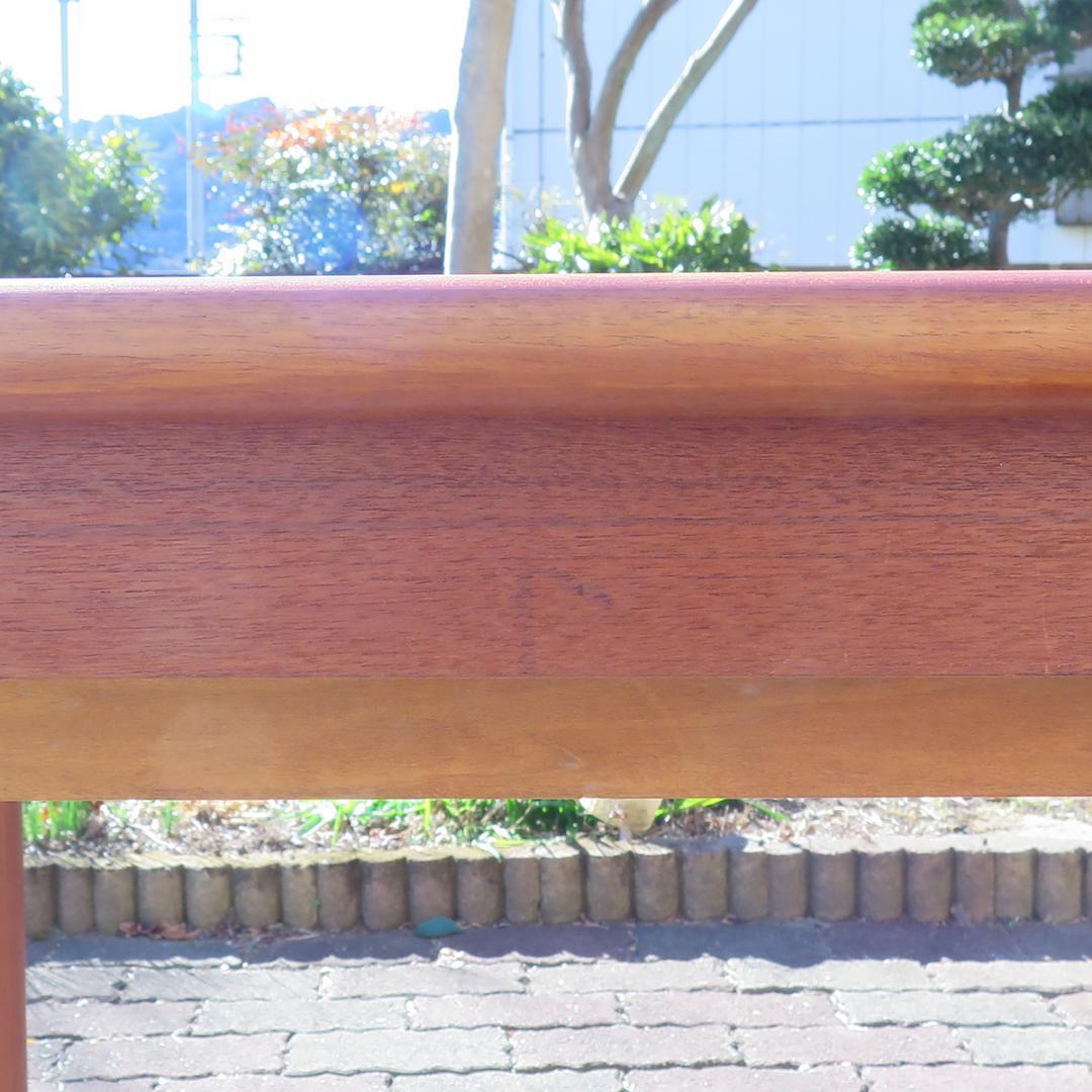 y*1様 北欧 ヴィンテージ チーク無垢天板 エクステンション拡張 ダイニングテ