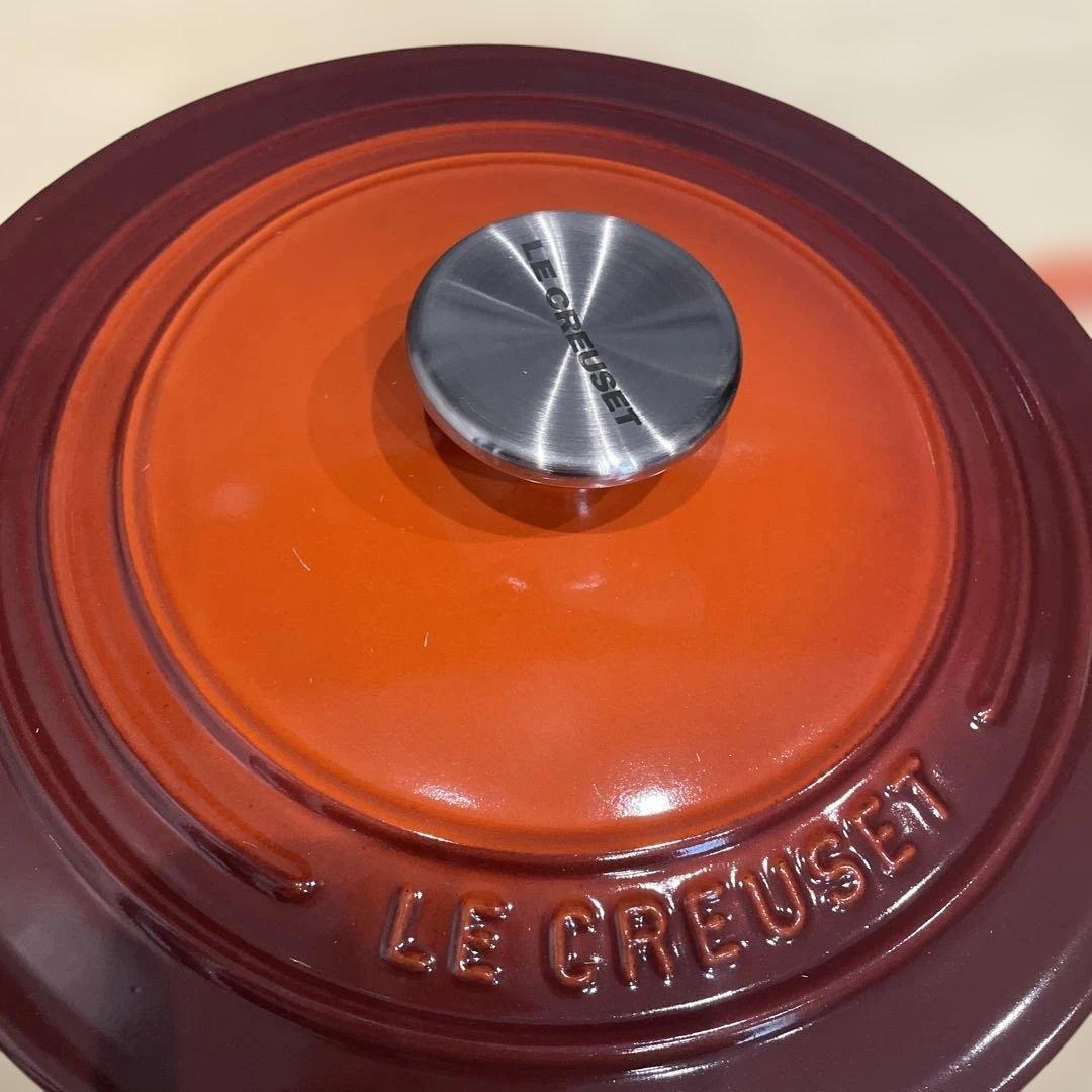 未開封 ル・クルーゼ ココット ロンド 22cm カイエン&スチーマーセット