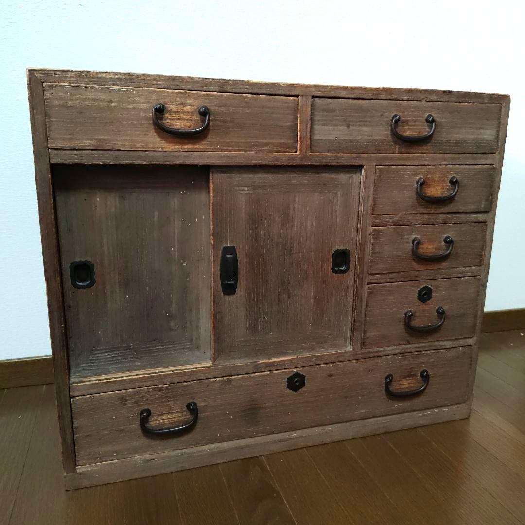 古家具 古道具 小さな和箪笥 古箪笥 引き出し 家具 アンティーク　昭和レトロ