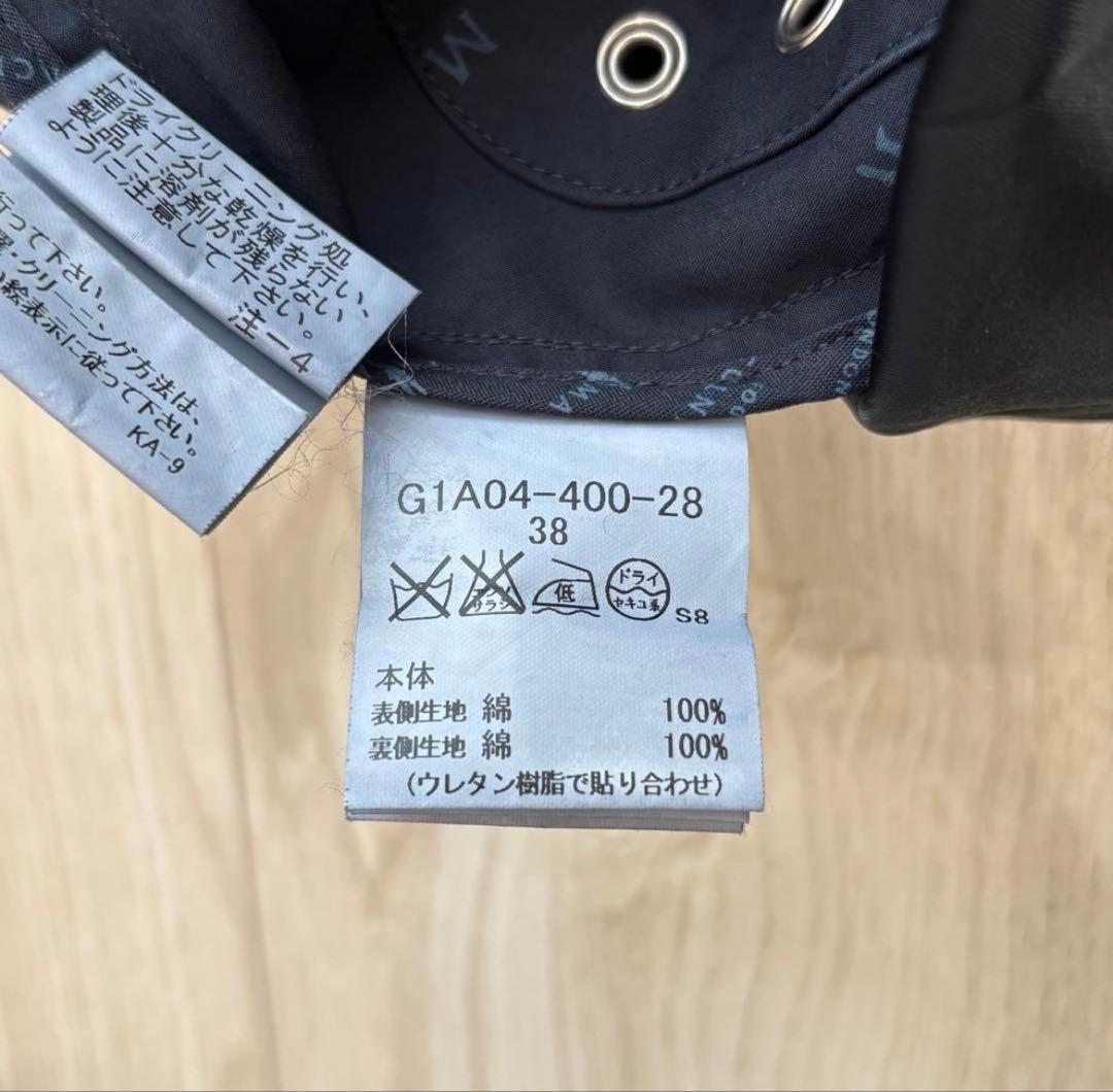 MACKNTOSH LONDON ゴム引きコート ライナー付ブラック 38