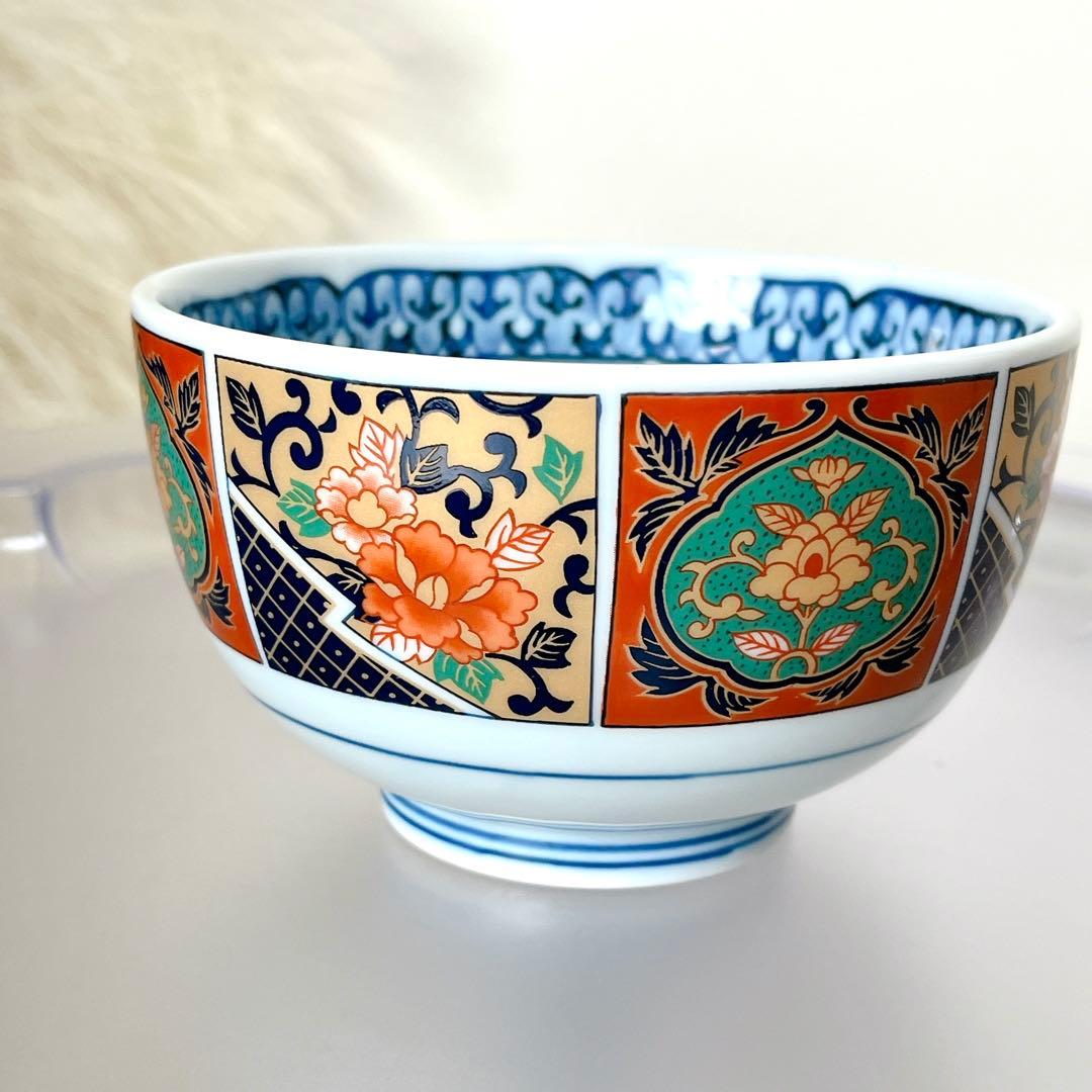 有田焼 吾山窯 絵変わり どんぶり5客セット 丼 赤絵 色絵 古伊万里✖️2
