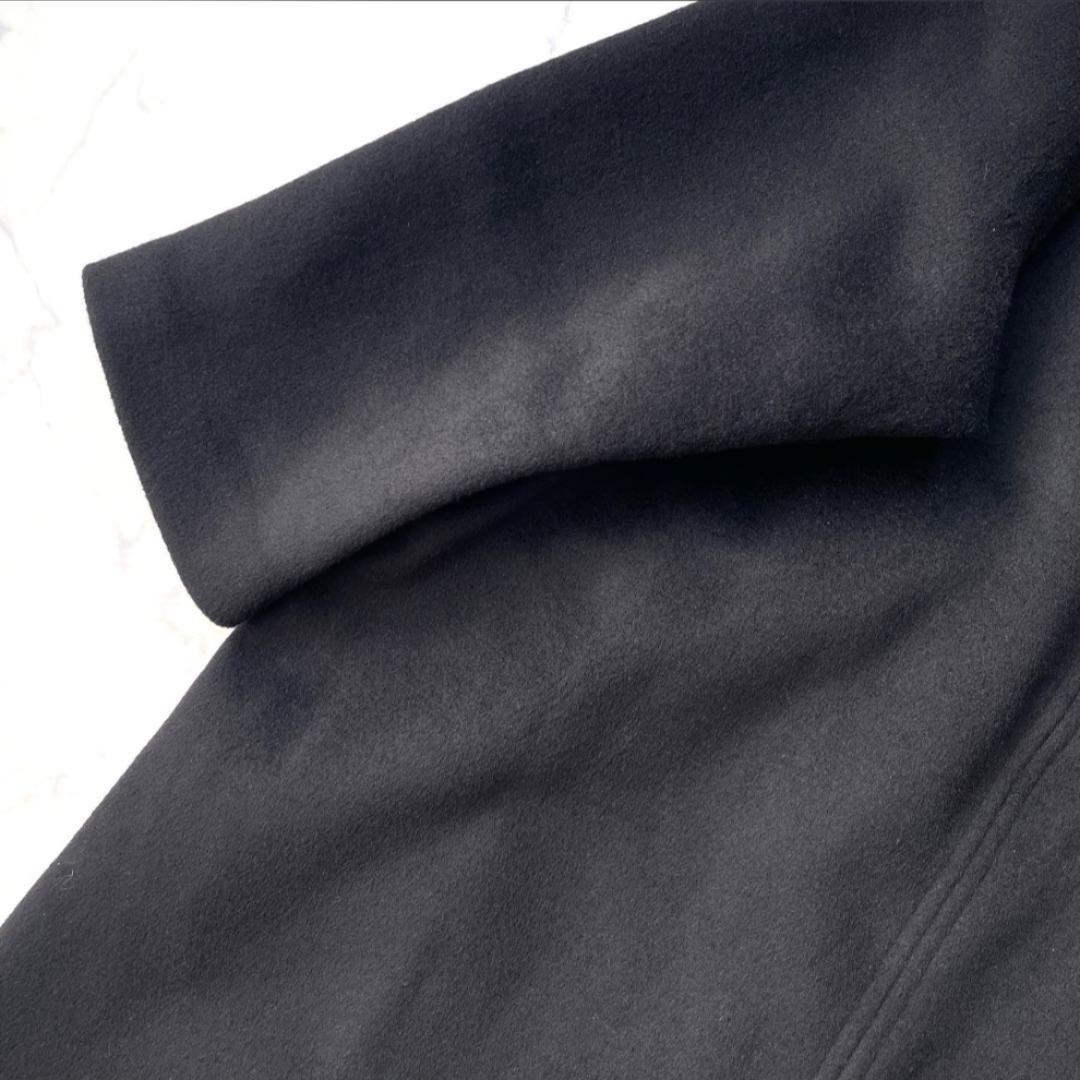 シップスエニィ 25AW バルマカーン コクーンコート ロング ウール ブラック