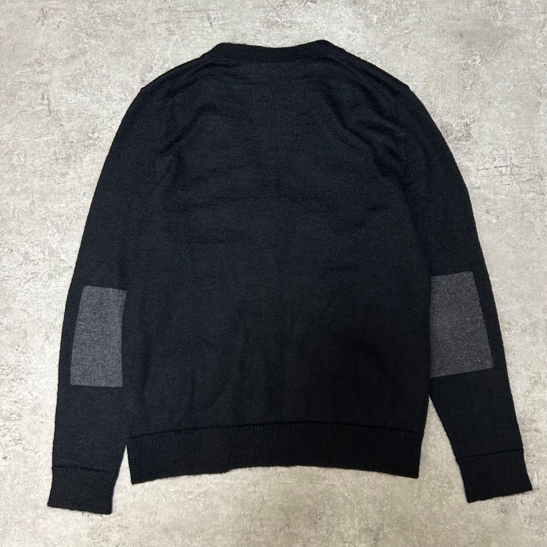 MARC JACOBS イタリア製 ブラック モヘア混カーディガン エルボー切替