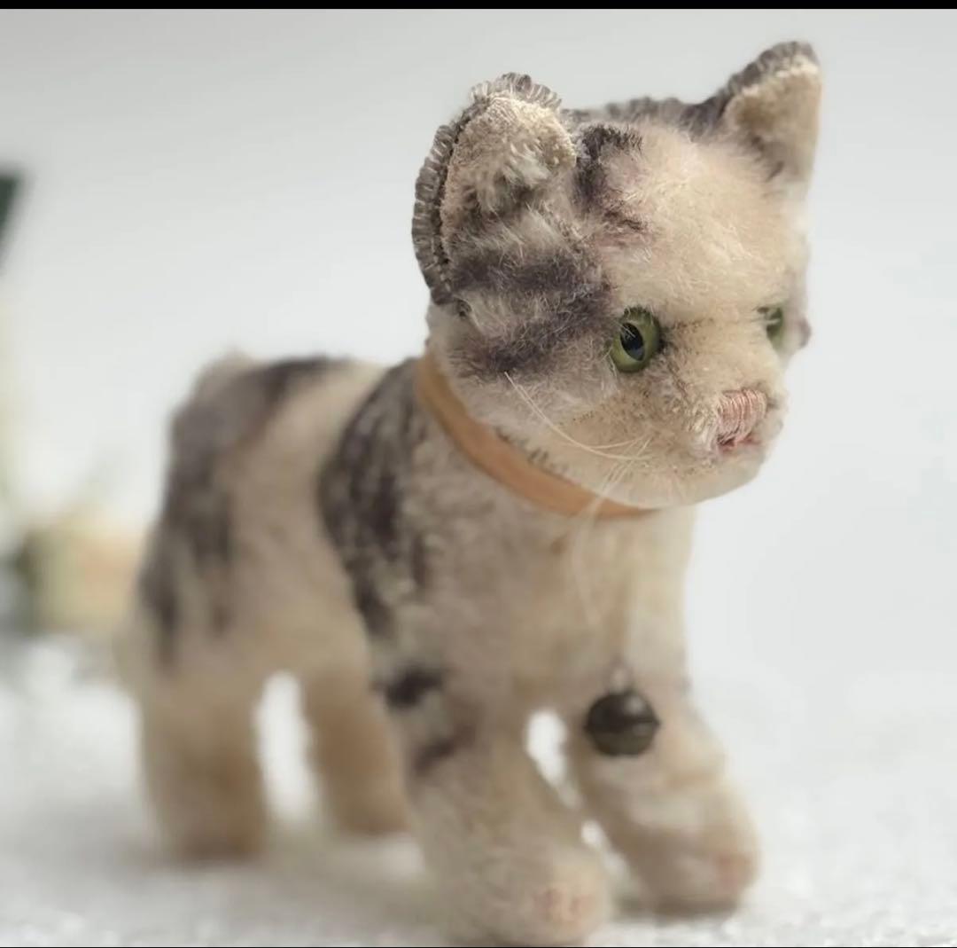 Cat Tabby 14cm★ネコのタビービンテージ/アンティーク★Steiff
