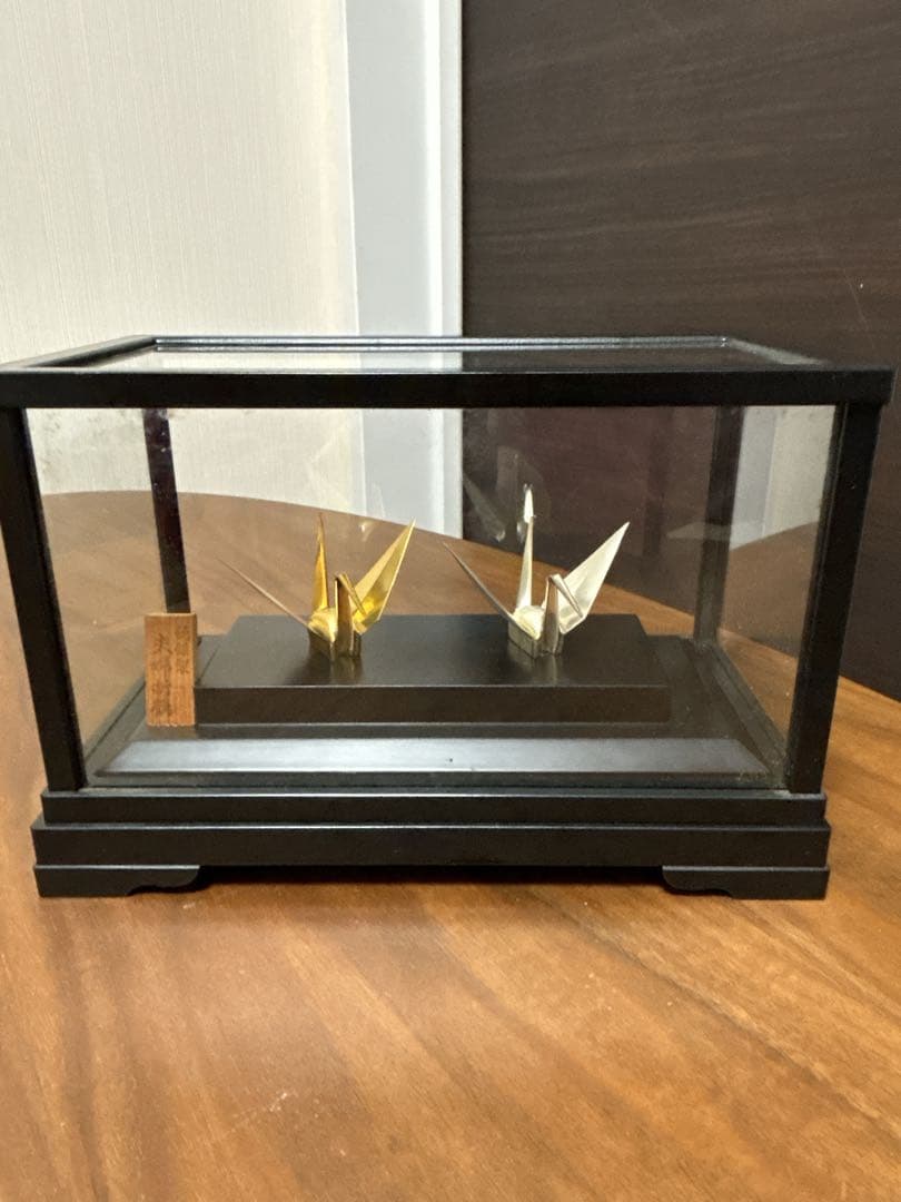 夫婦折鶴　銀製　置物　アンティーク