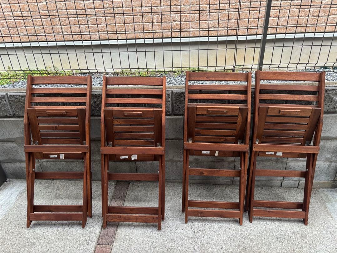 『引取限定』IKEA APPLARO エップラローアウトドアテーブルチェアセット