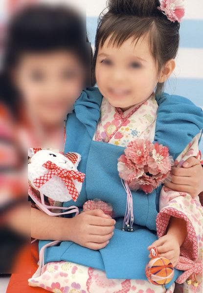 七五三 三歳 女児 被布着物フルセット JAPAN STYLE