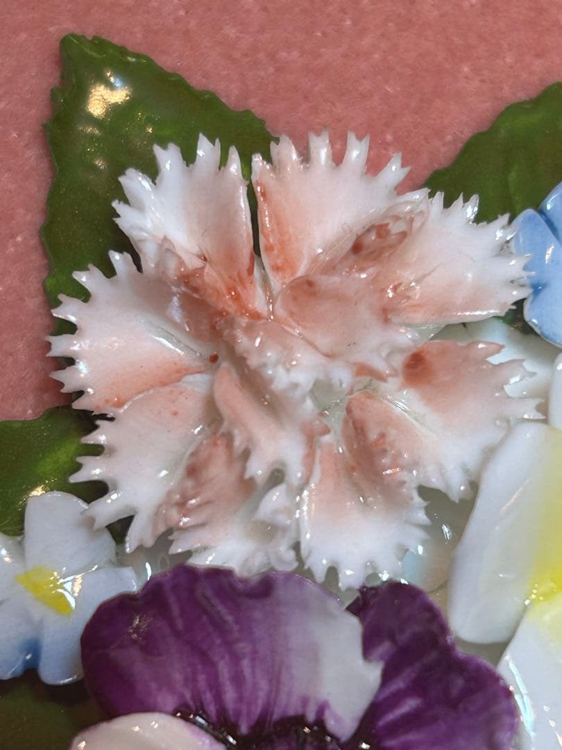 ロイヤルドルトン　  陶花額 　陶花　フラワー額壁掛け