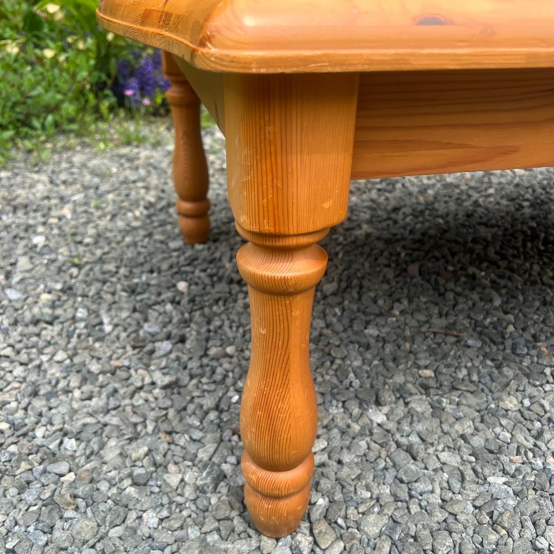 パイン材 カントリー家具 ローテーブル センターテーブル ろくろ脚