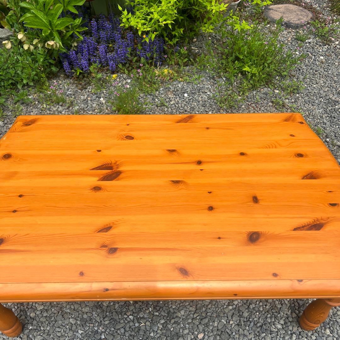 パイン材 カントリー家具 ローテーブル センターテーブル ろくろ脚