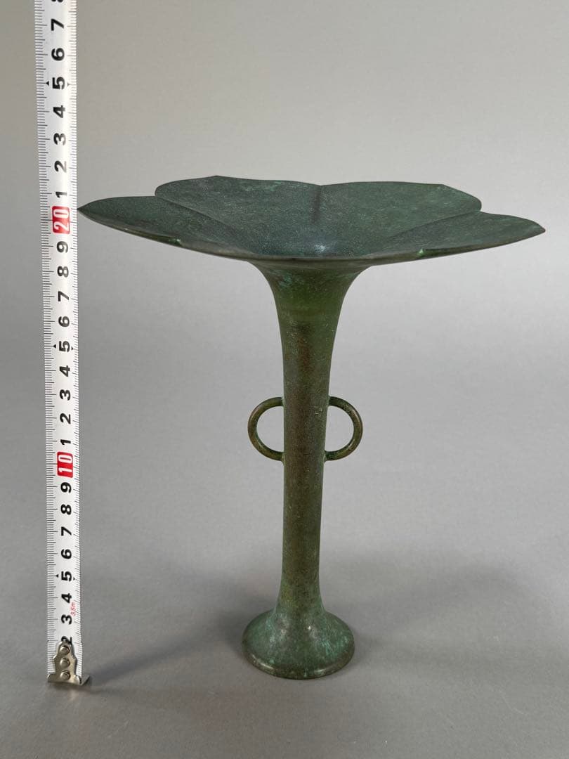 池坊　いけばな　茶花　銅花器　花瓶　金森紹栄 桔梗口花器　華道具