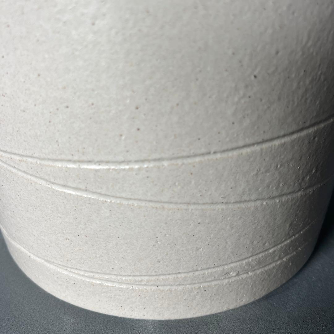 信楽焼傘立て  白釉らせん 高さ42cm