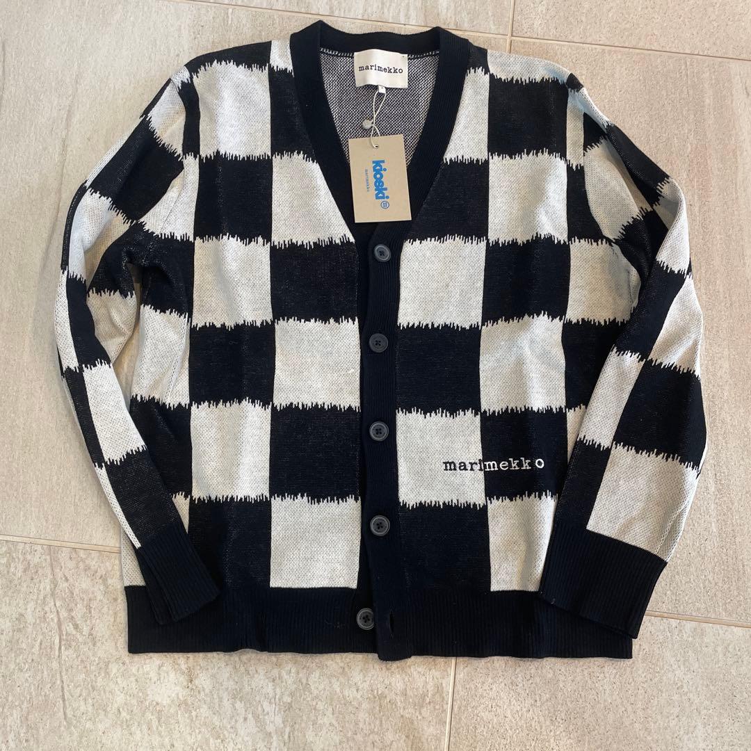 marimekko チェック柄カーディガン Sサイズ