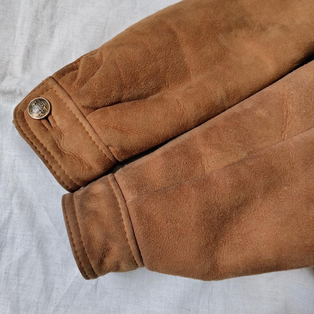 80s90s USA製 スウェード 3rdタイプ トラッカージャケット ムートン