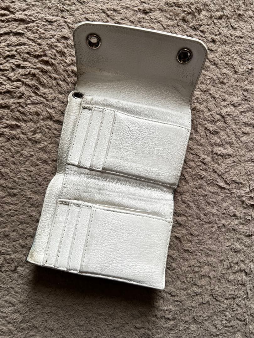 クロムハーツ ウェーブミニ クロスボールボタンレザーウォレット