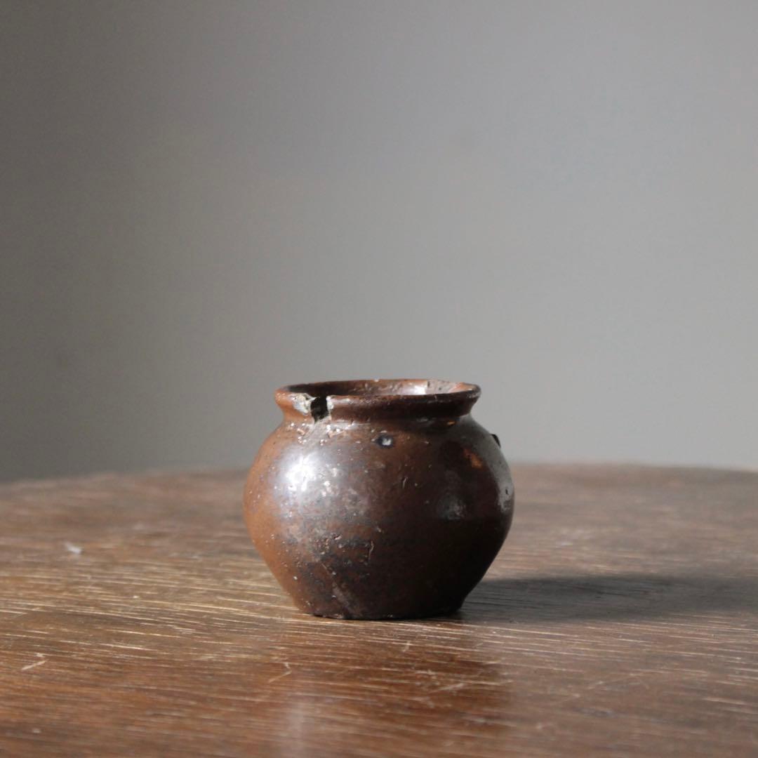 古丹波 栗皮釉 うるか壺 江戸後期 古美術 古道具 アンティーク