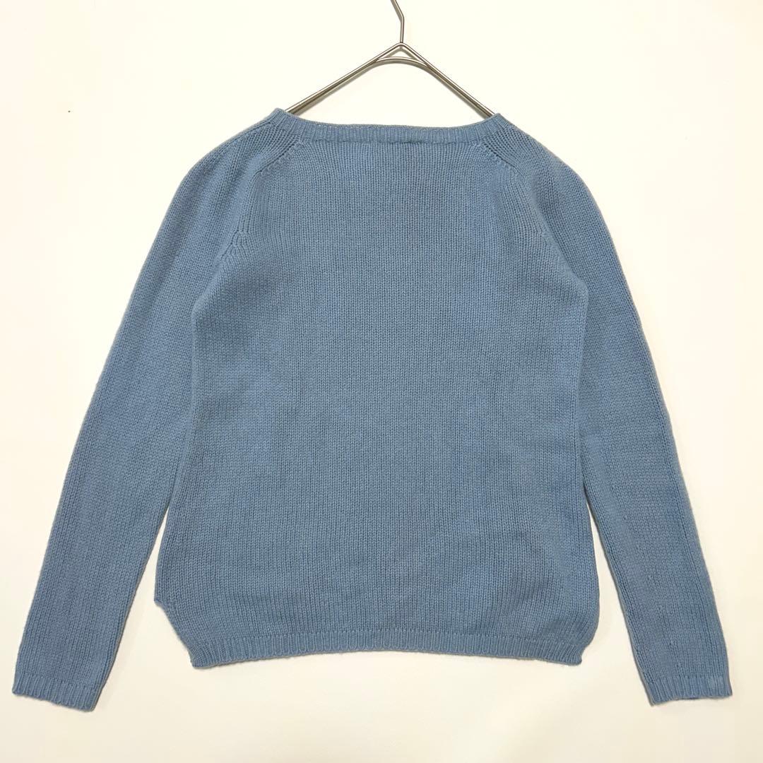 S Max Mara カシミヤ100％ ニット セーター ブルー イタリア製