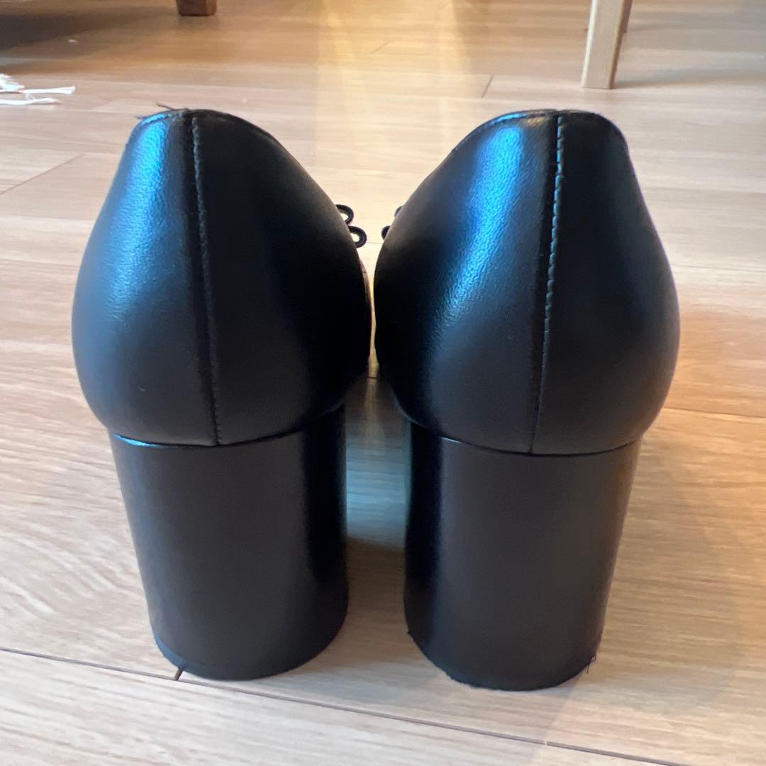 フェラガモ　パンプスLENA レナ ブラック リボン サイズ 7 24.5cm