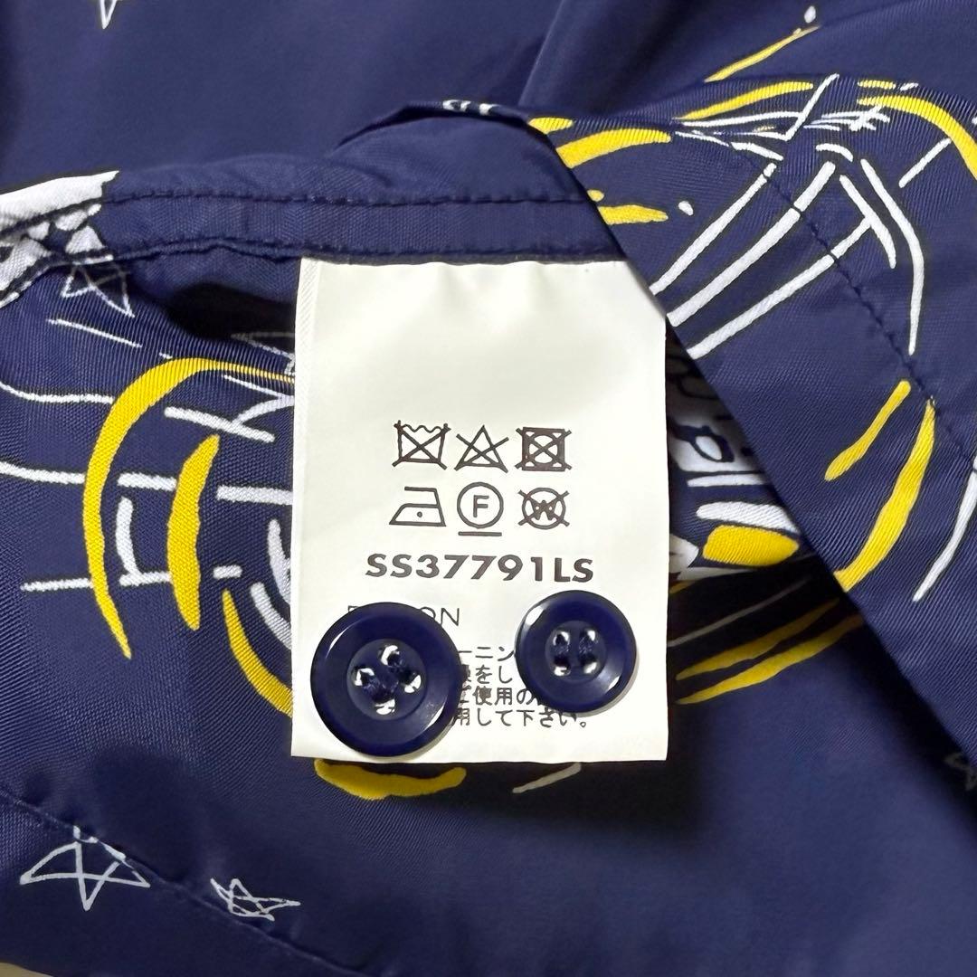 極美品 サンサーフ 灯台モチーフ 開襟シャツ レーヨンシャツ 長袖 M-Lサイズ