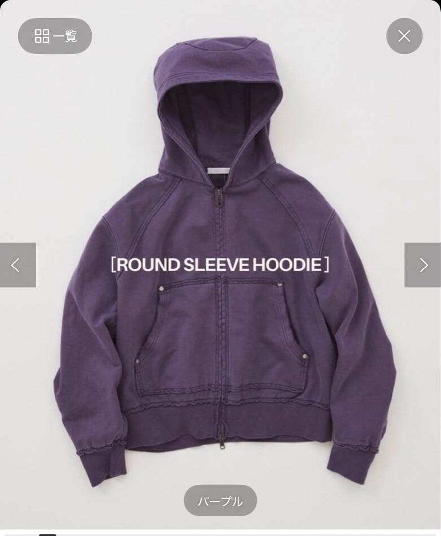 journal standard ラウンド スリーブ フーディ パープル M