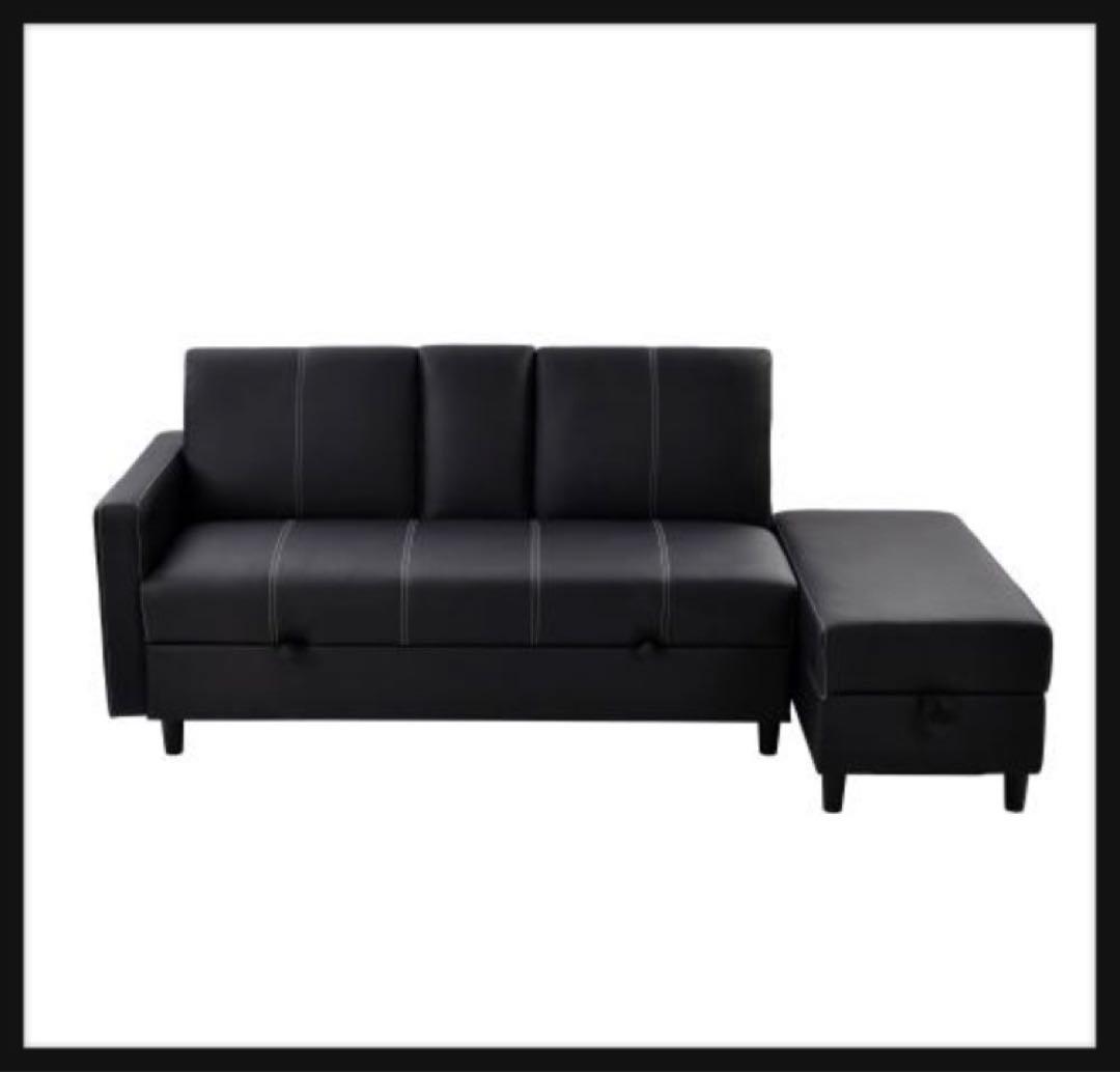 ソファ　ソファセット　リビングソファ　フロアソファ　L字ソファ　収納付き　レザー