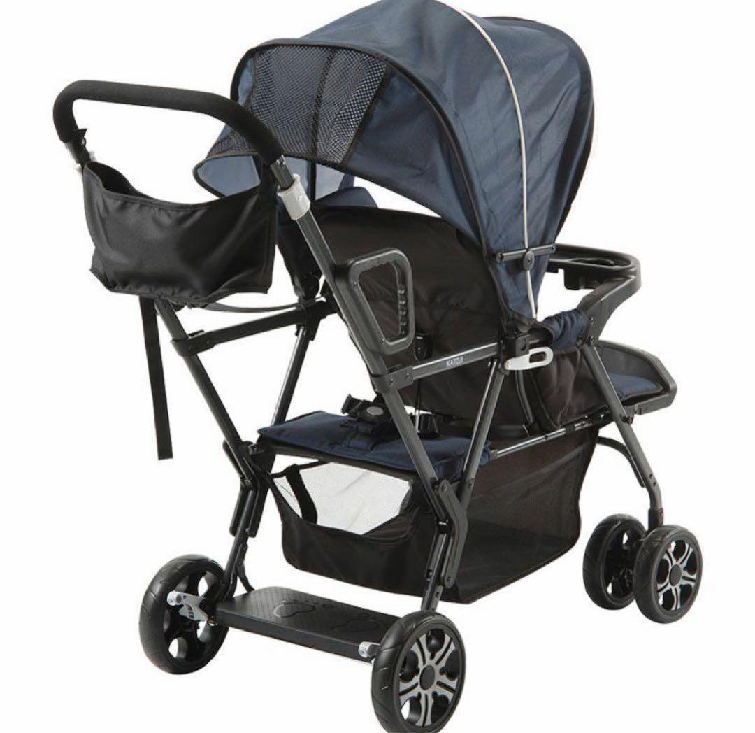 カトージ 二人乗りベビーカー 二人でゴー（ネイビー）2人でゴー