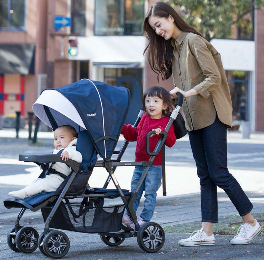 カトージ 二人乗りベビーカー 二人でゴー（ネイビー）2人でゴー