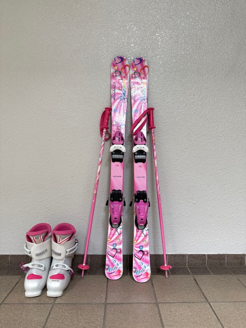KAZAMA ROCKER 106cm ピンク　スキー　ブーツ　セット