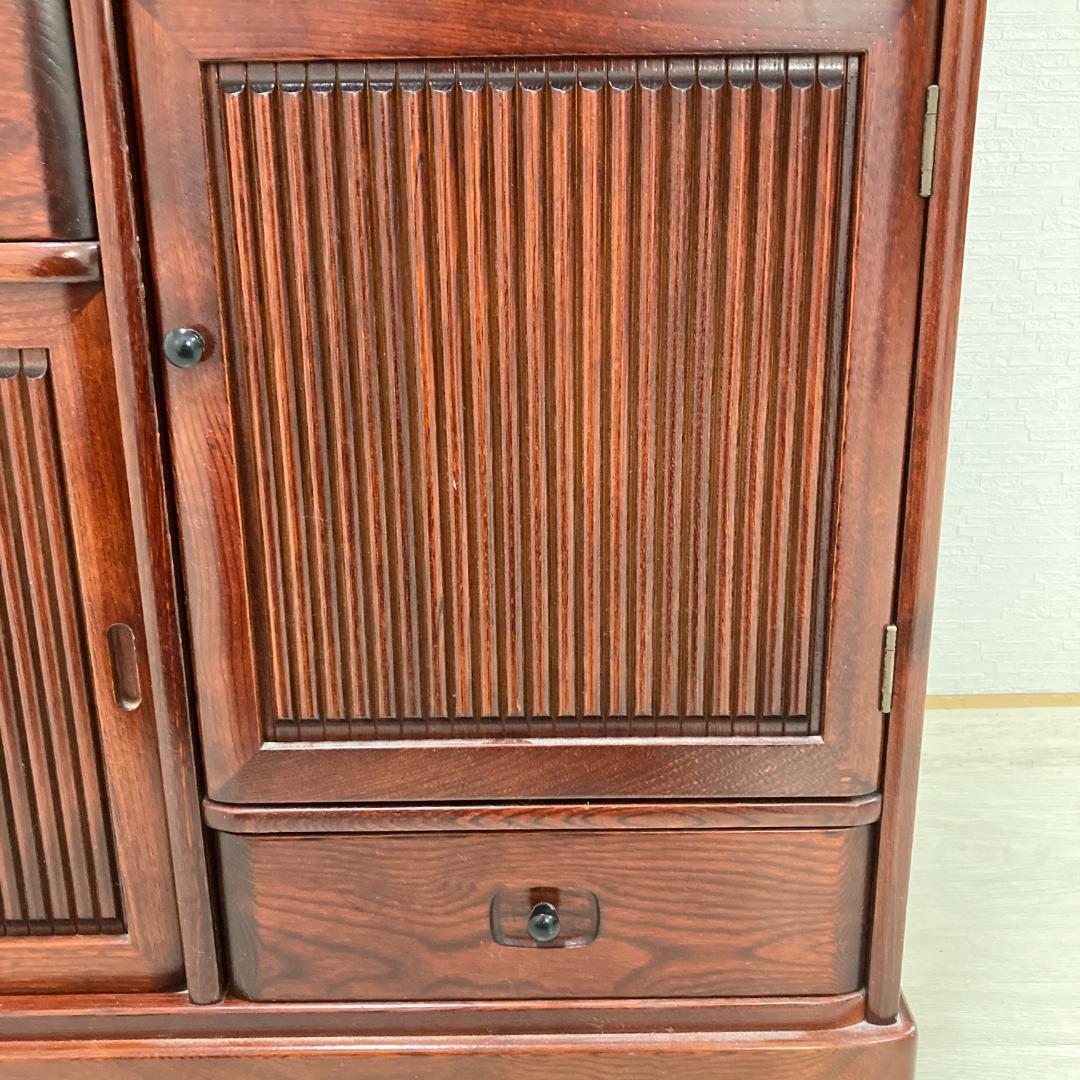 【カリモク】茶棚　水屋箪笥　飾り棚　キャビネット　茶箪笥　食器棚　古民家　和室