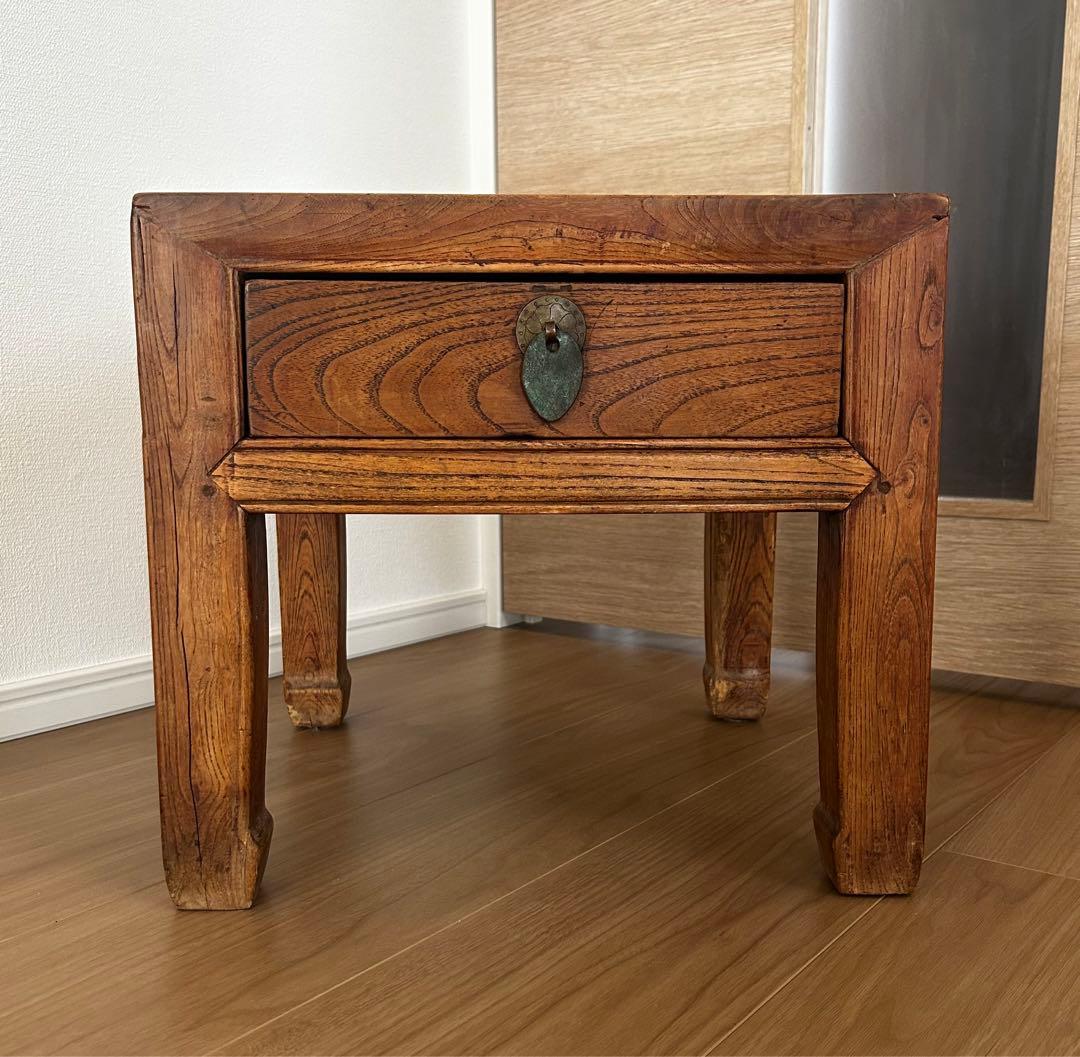 【着払い】東南アジアビンテージ家具 花台 腰掛け