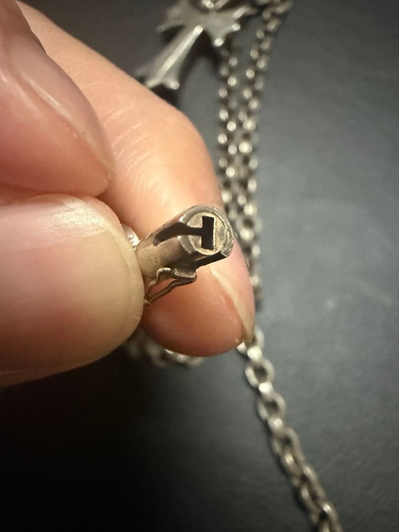 クロムハーツ ペーパーチェーンスモールCHクロス シルバーネックレス シルバー