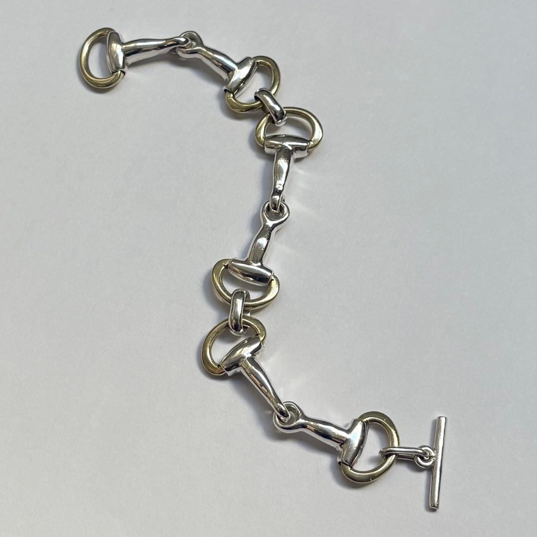 メキシコ製 VINTAGE 925＆Brass ヘビーホースビットブレスレット