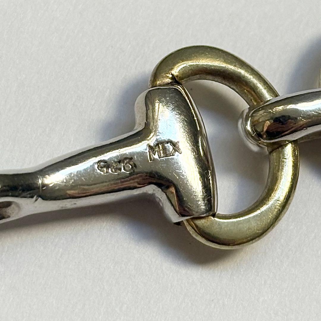 メキシコ製 VINTAGE 925＆Brass ヘビーホースビットブレスレット