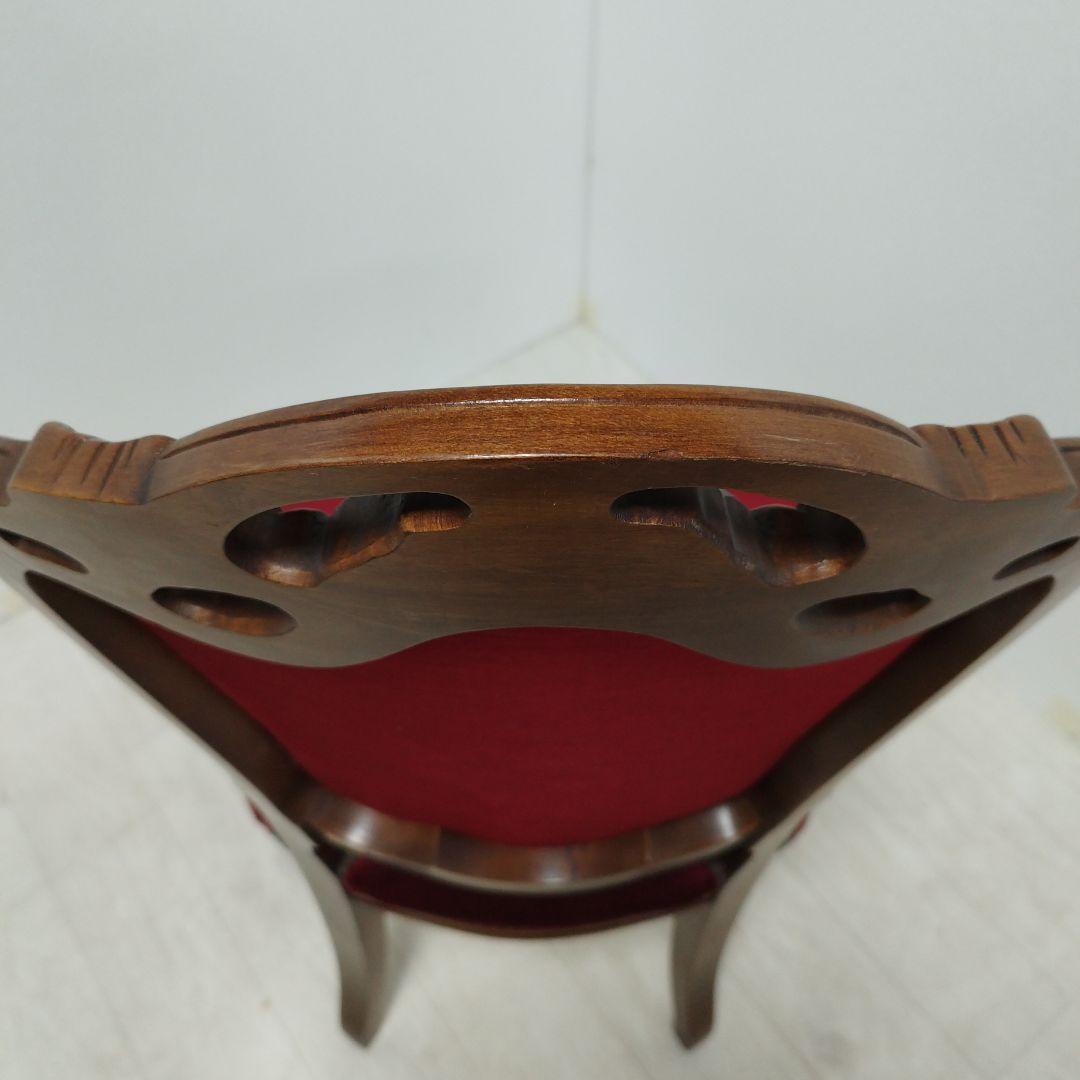 【専用】アンティーク調 ダイニングチェア 椅子 ワインレッド 猫足