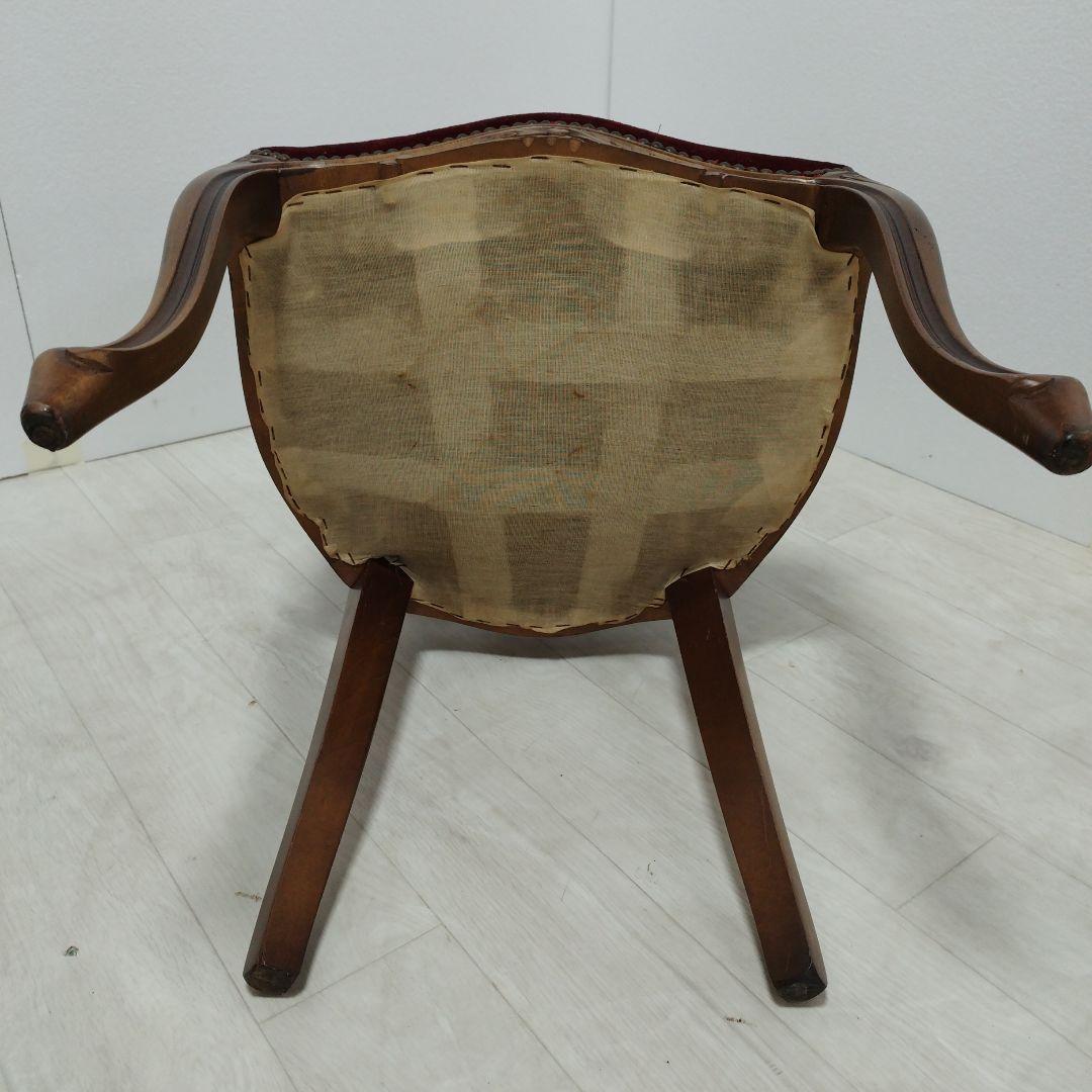 【専用】アンティーク調 ダイニングチェア 椅子 ワインレッド 猫足