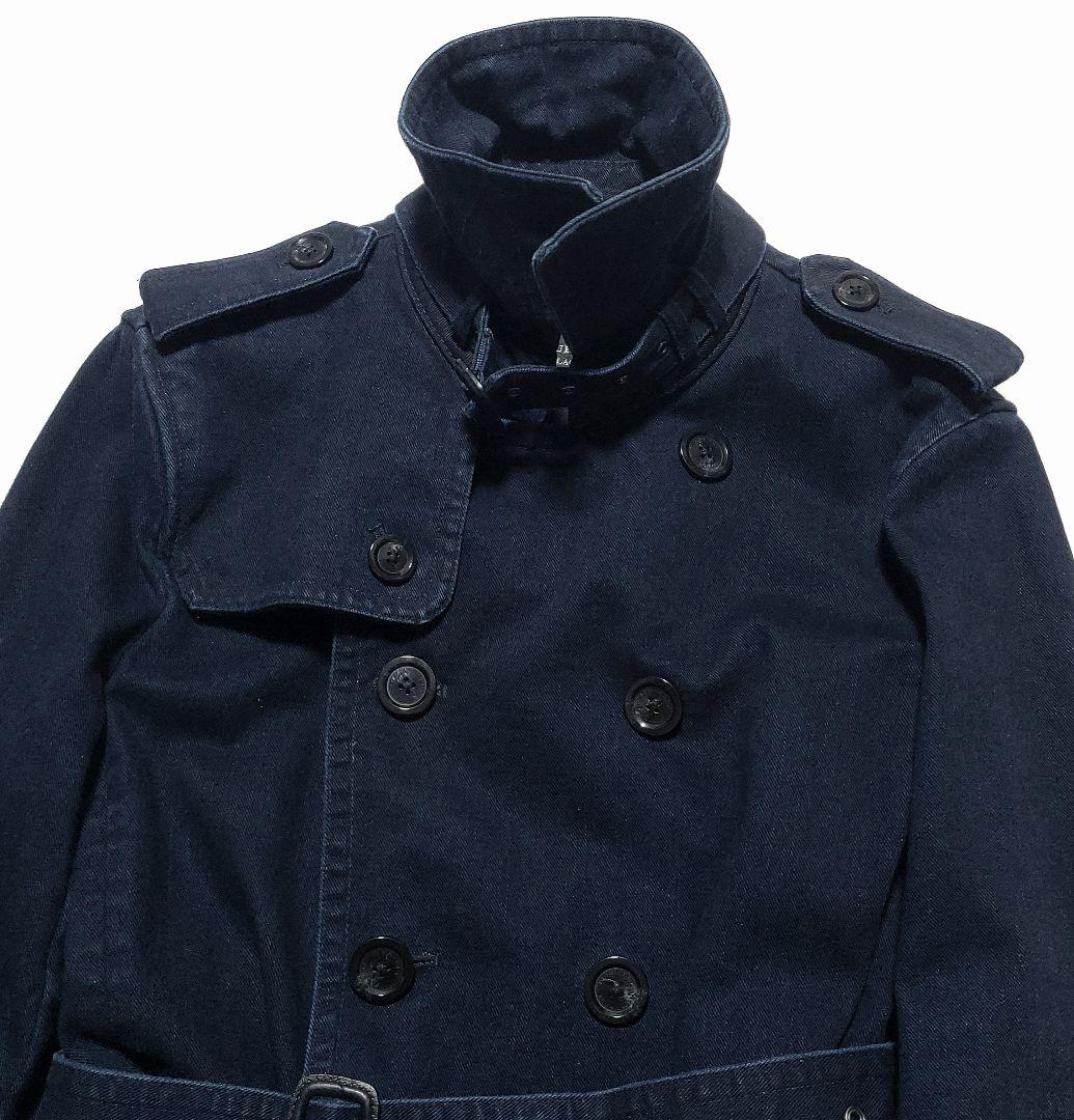 美品 サイズL バーバリーブラックレーベル　トレンチコート デニム ノバチェック
