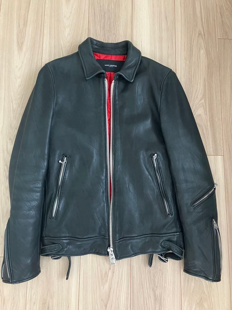 NANO UNIVERSE シングルライダースジャケット