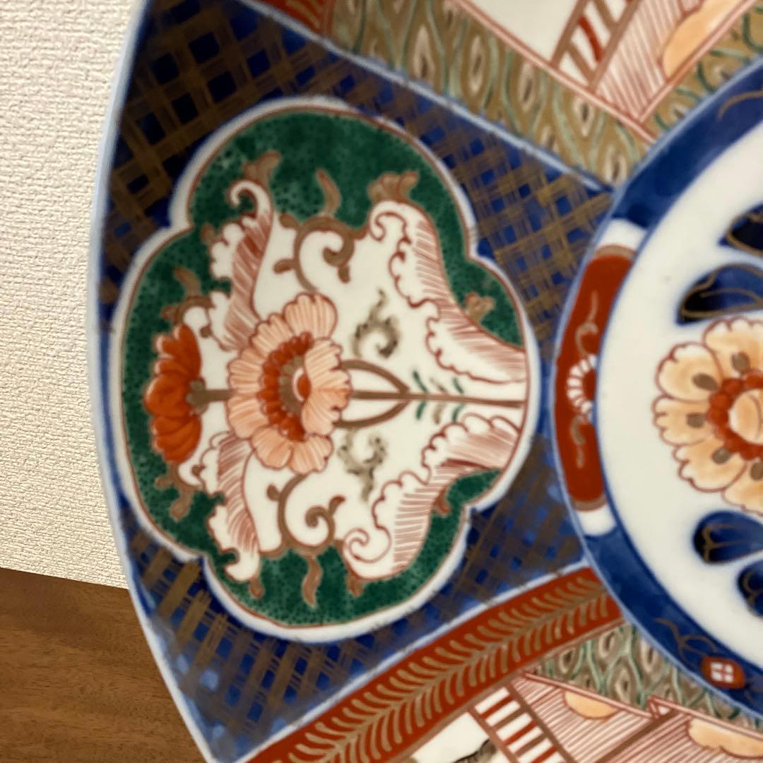 古美術 アンティーク 飾り皿 大皿 二枚組 皿立て二個付き