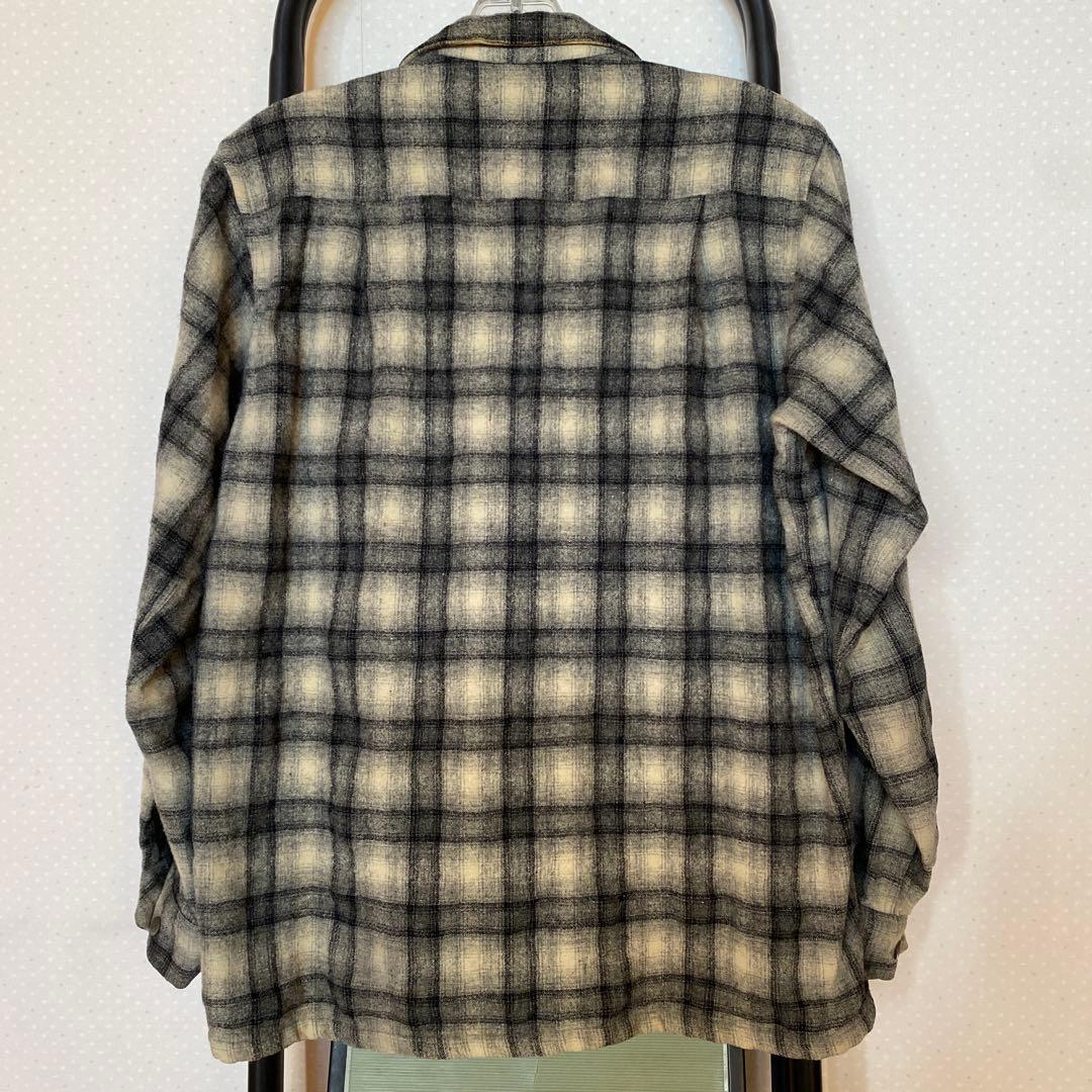 60s PILGRIM ピルグリム オンブレ シャドーチェック オープンカラー