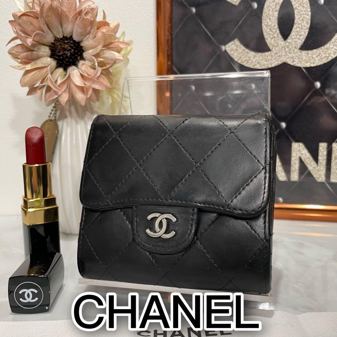 ⭐️シャネル⭐️CHANEL⭐️マトラッセ⭐️Wホック⭐️コンパクト財布⭐️三…