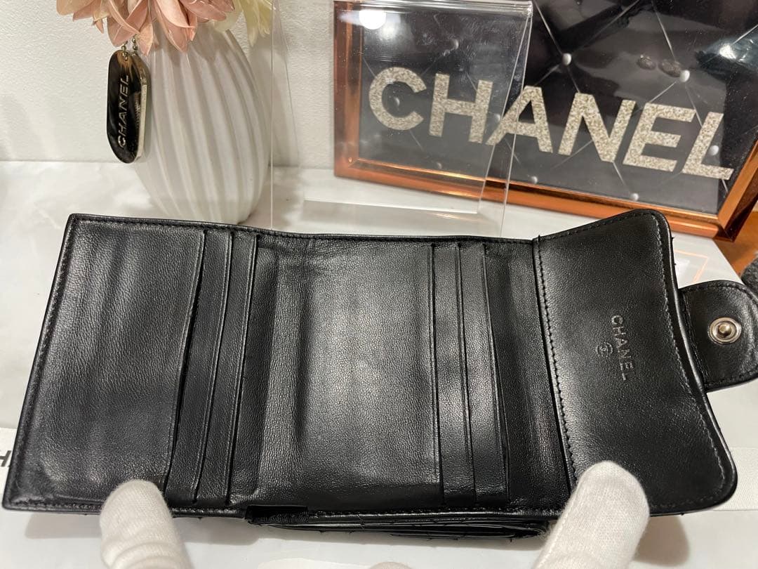 ⭐️シャネル⭐️CHANEL⭐️マトラッセ⭐️Wホック⭐️コンパクト財布⭐️三…