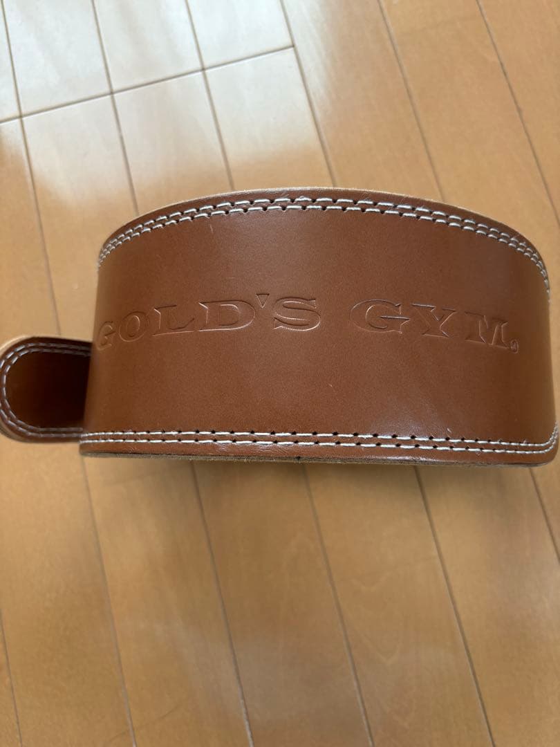GOLD'S GYM トレーニング　パワーベルト Mサイズ　レザー