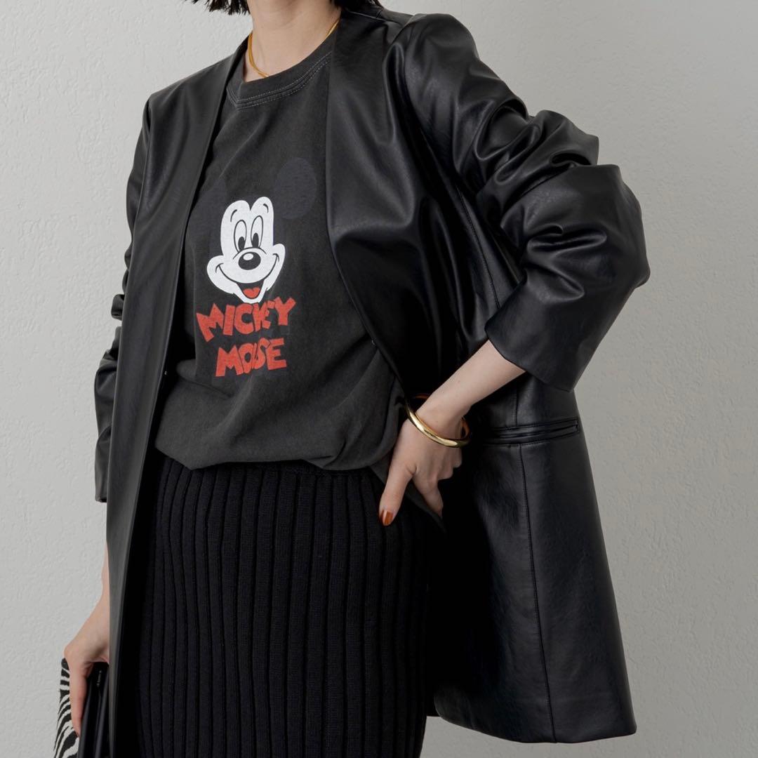 ラウンジドレス　エコレザージャケット