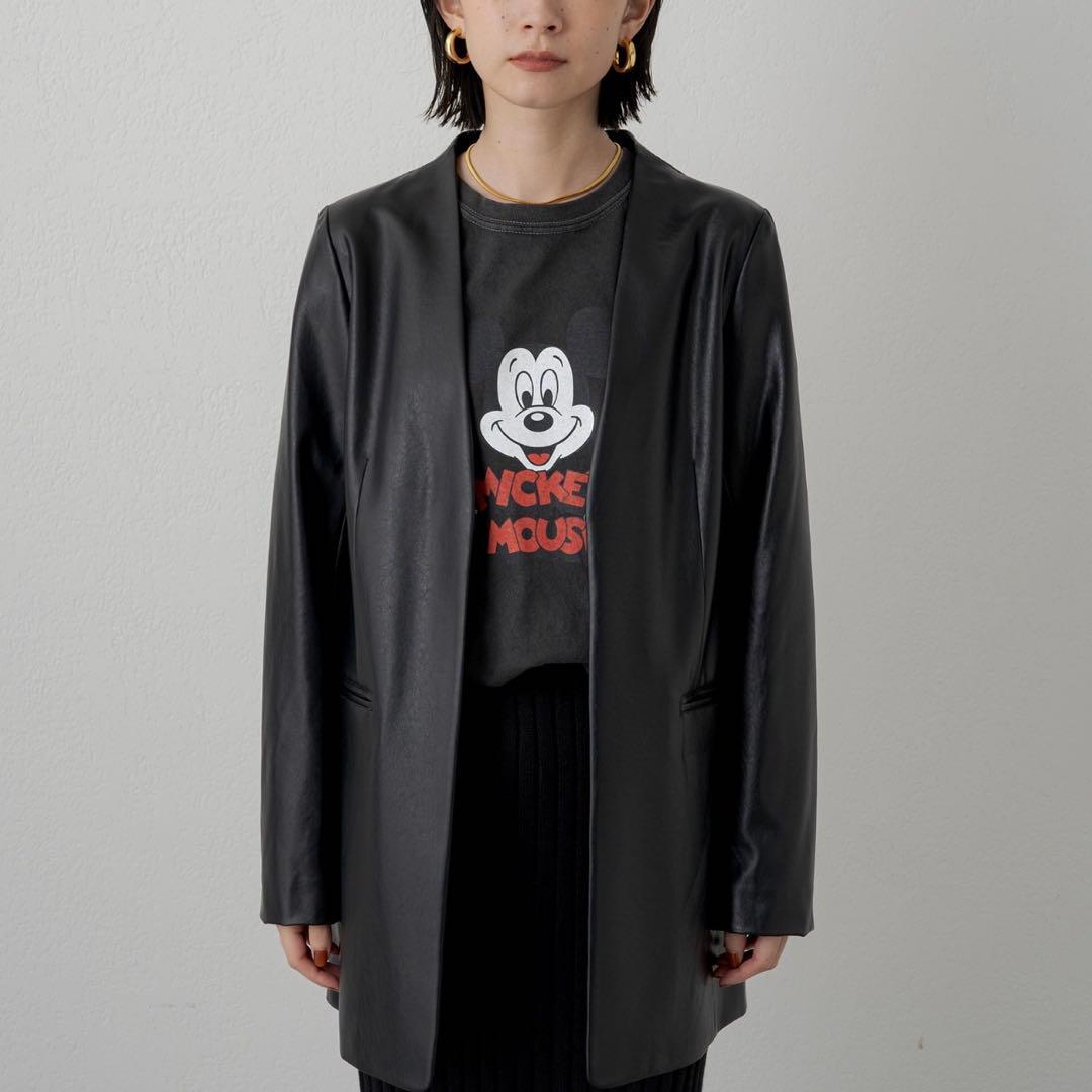 ラウンジドレス　エコレザージャケット